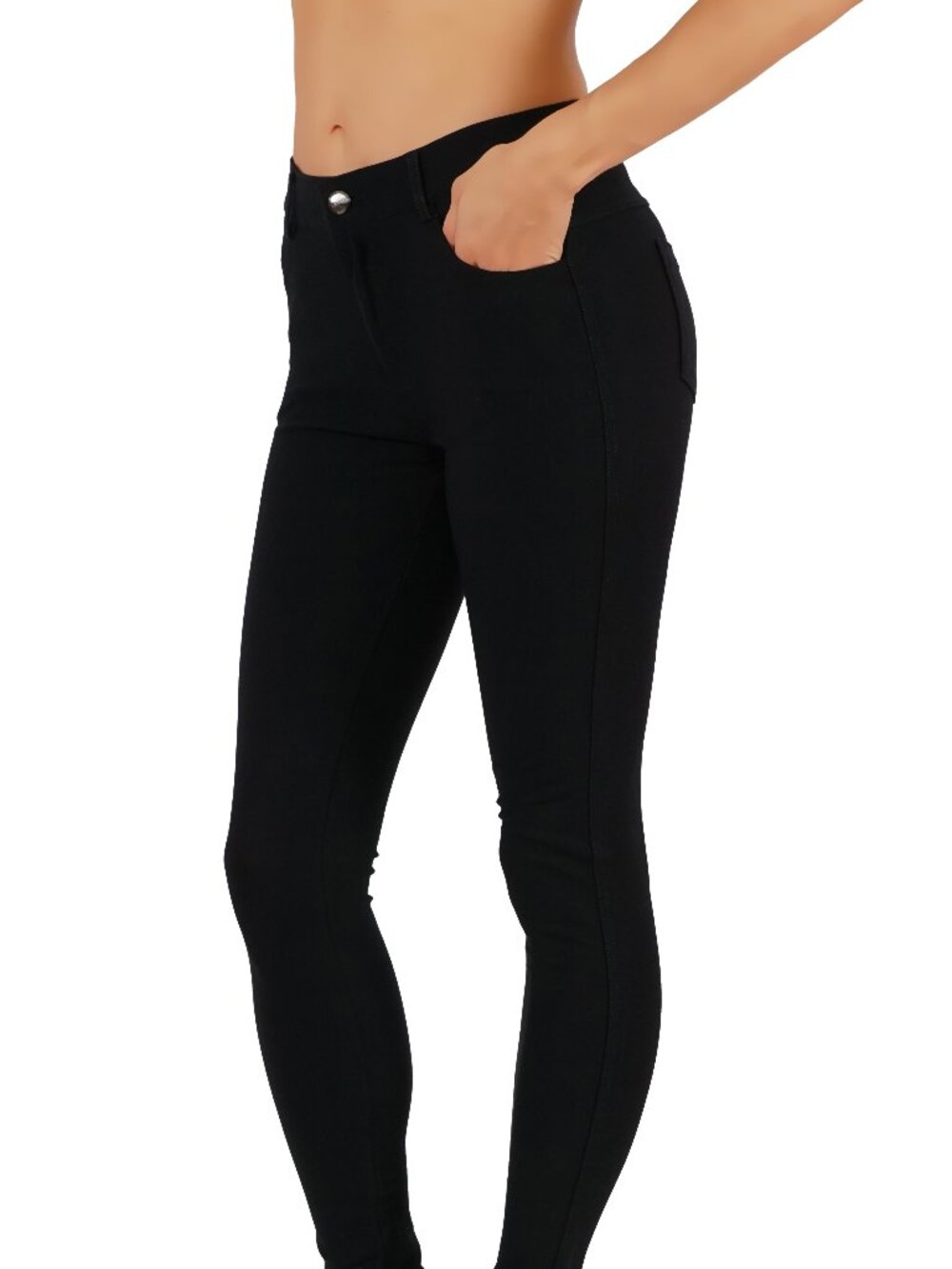 NWT Casual Office Pants Slim Women's Jean Look Buttery Soft Jeggings 01 - Picture 2 of 5
